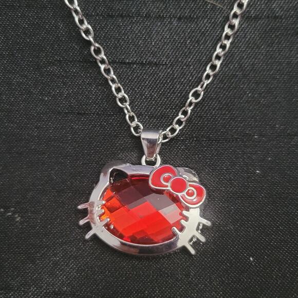 Sanrio Hello Kitty red & silver tone charm necklace - Picture 3 of 3